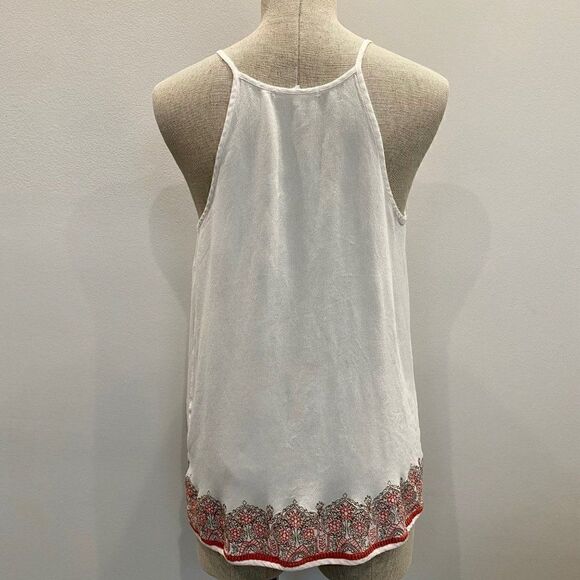 Willow & Clay Ivory Embroidered V-Neck Tank Size XS - Picture 3 of 5